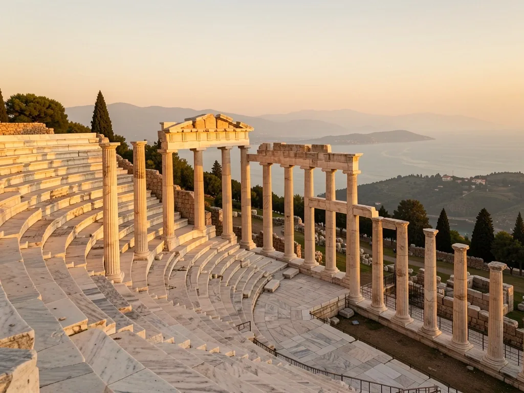 Efes antik tiyatrosu kalıntıları